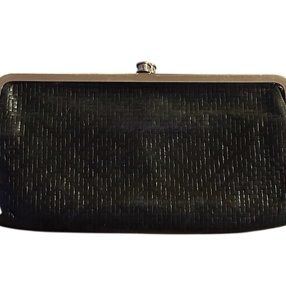 HOBO Leather Black Wallet with Textured Design - Picture 2 of 7